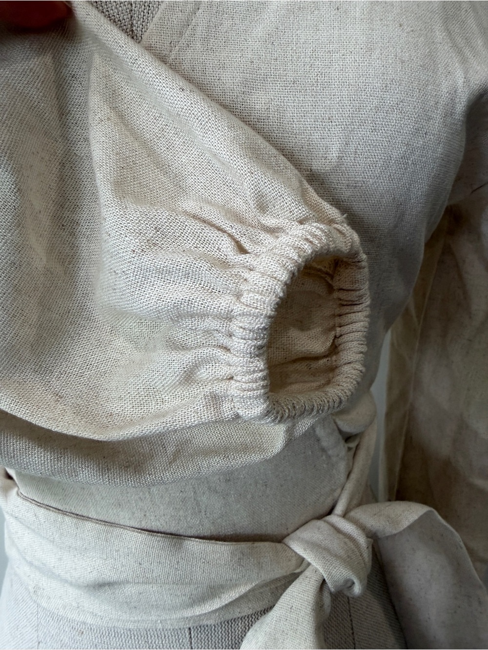 BALIAWEAR Cream Wrap Top with Waist Tie - Picture 3 of 7